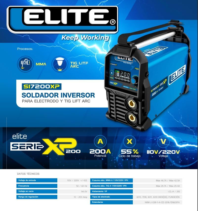 MÁQUINA ARC 200XP 110/220V ELITE